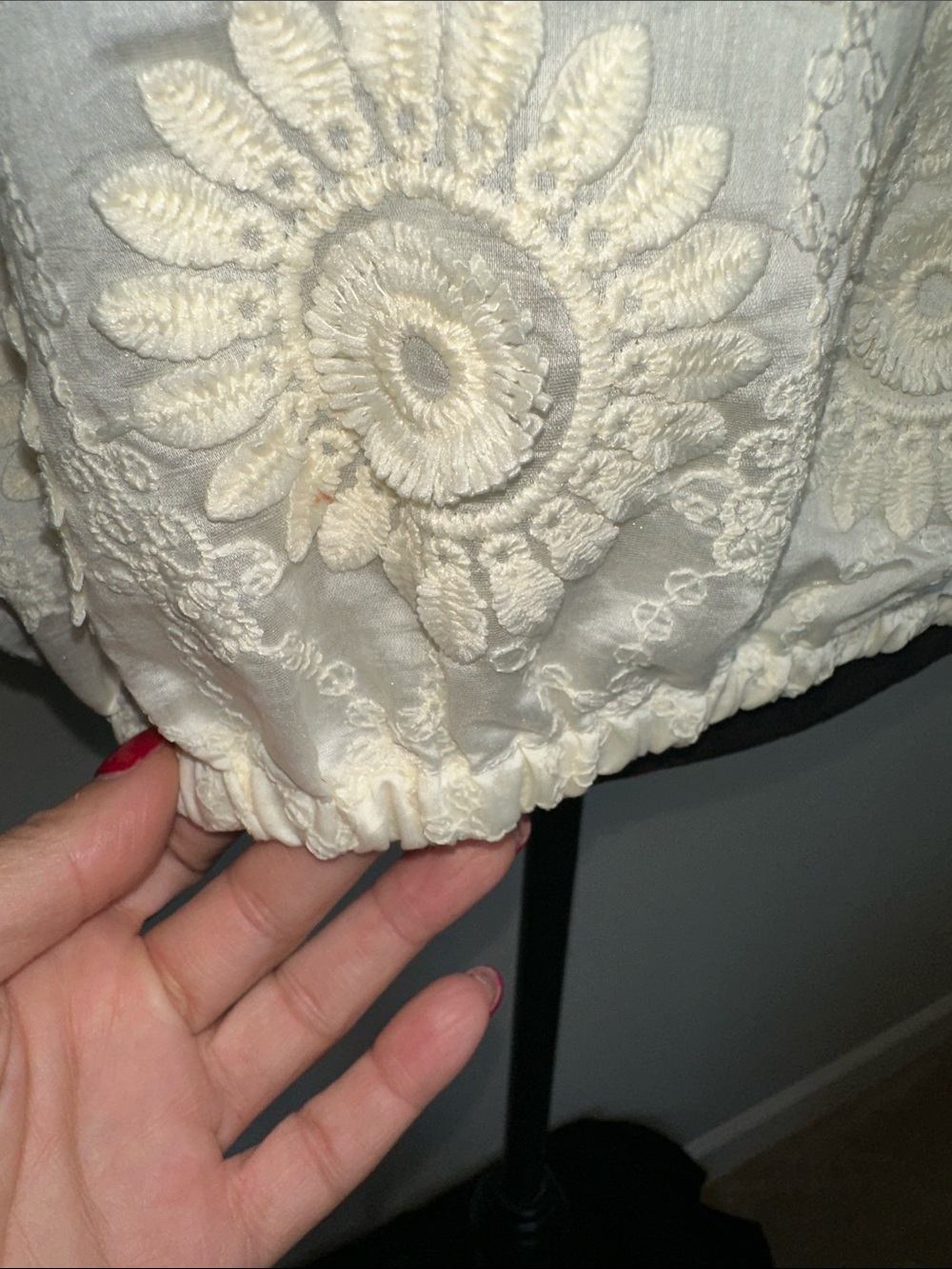 Cream Embroidered Peasant Tunic Top - Picture 3 of 11
